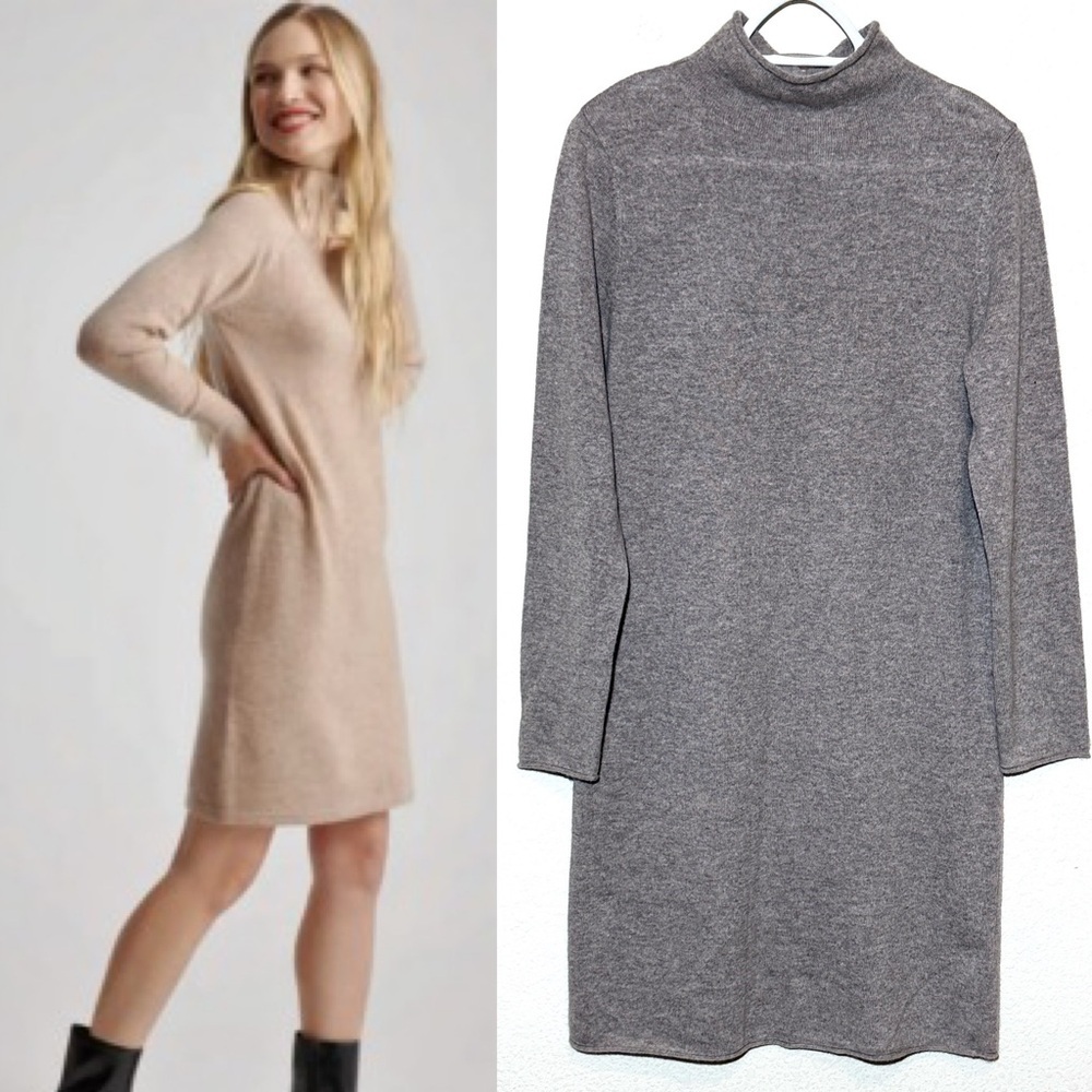 100% Cashmere Mock neck  Dress